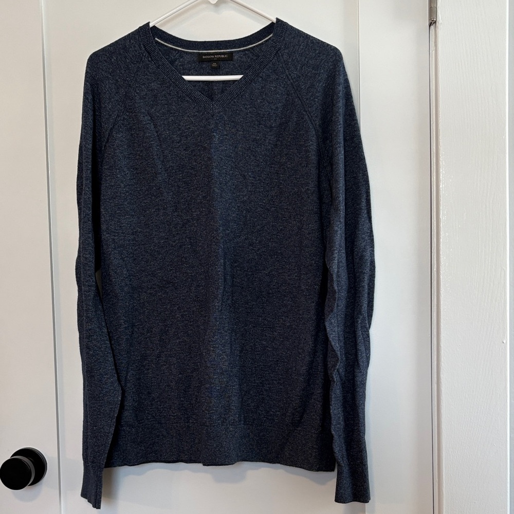 Banana Republic Heathered Blue Sweater